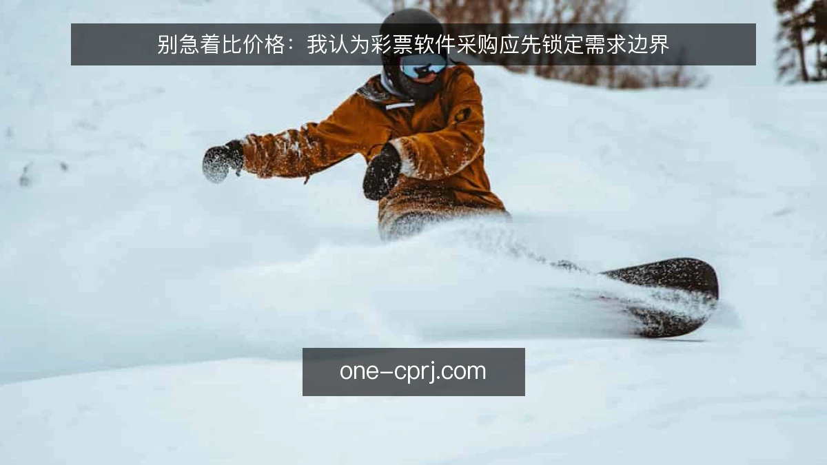 别急着比价格:我认为彩票软件采购应先锁定需求边界